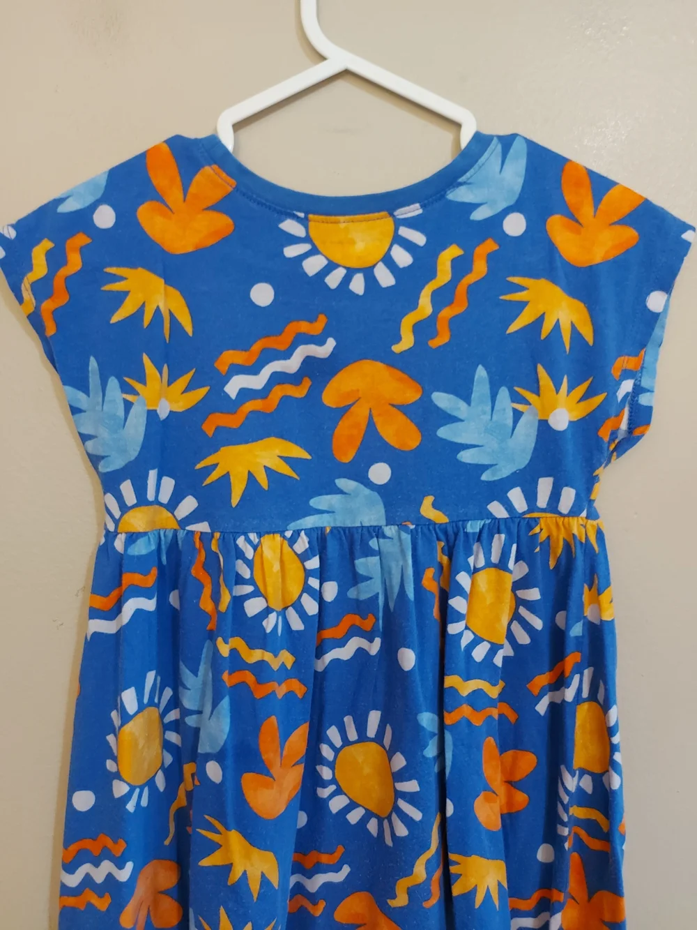 Old Navy Blue Sun & Floral Print Cotton Sun Dress – Size 5T EUC - Picture 11 of 16